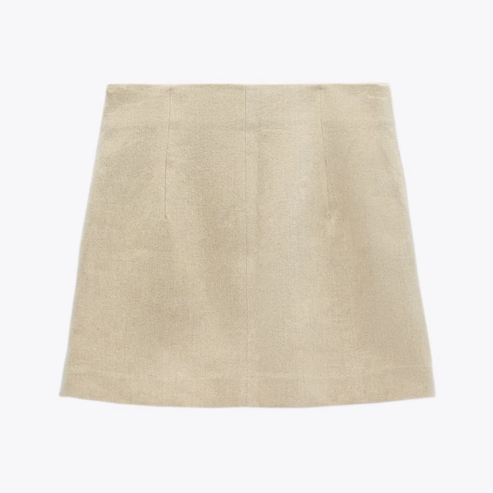 NWT Jewel Trim Linen Blend Mini Skirt XS - Picture 7 of 11